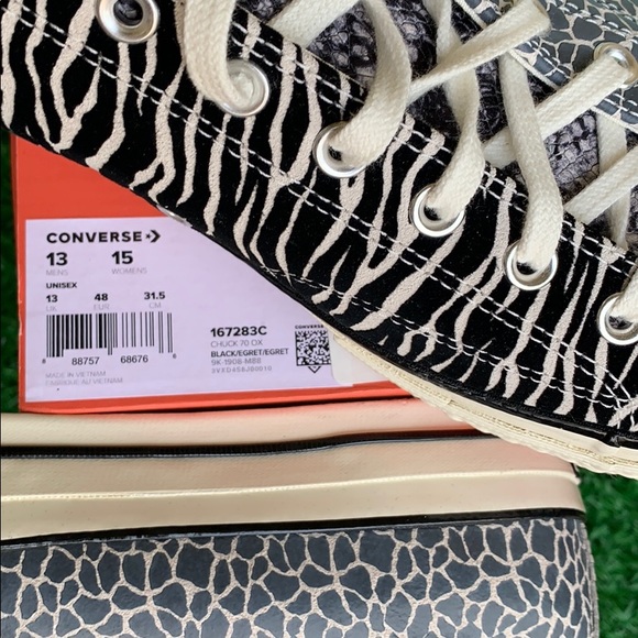 CONVERSE CHUCK 70 OX BLACK/EGRET/EGRET MEN’S - Picture 16 of 16